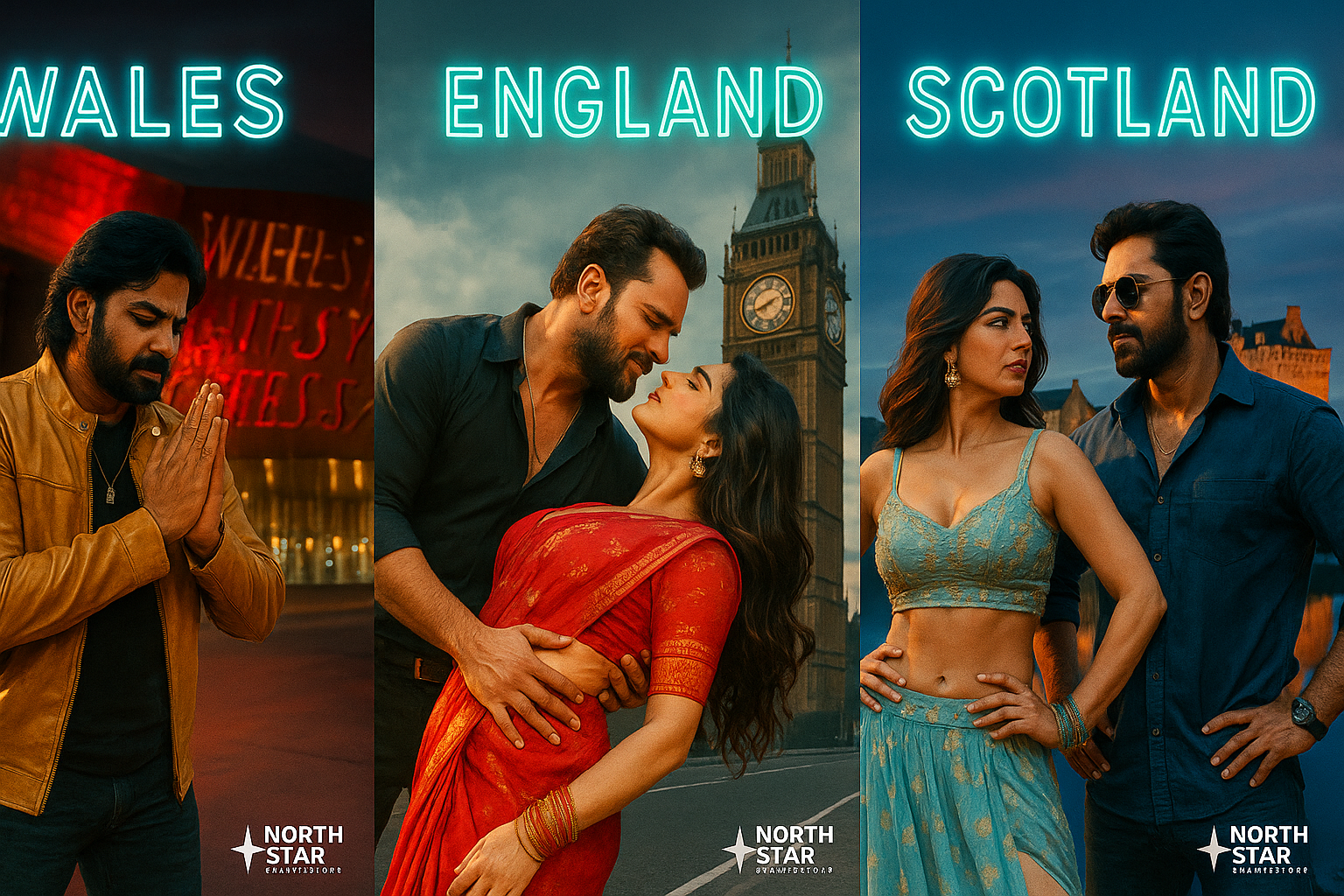 Indian filmmakers receiving UK film shoot support from North Star Productions with crews, locations, and visa assistance.